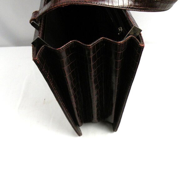 LAMARTHE Vintage Italian Crocodile Embossed Handbag - Picture 5 of 9